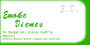 emoke dienes business card